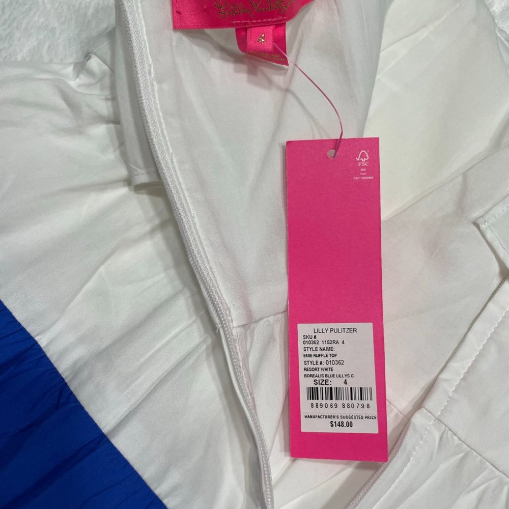 Lilly Pulitzer‎ Emie Ruffle Shirt - Picture 4 of 4